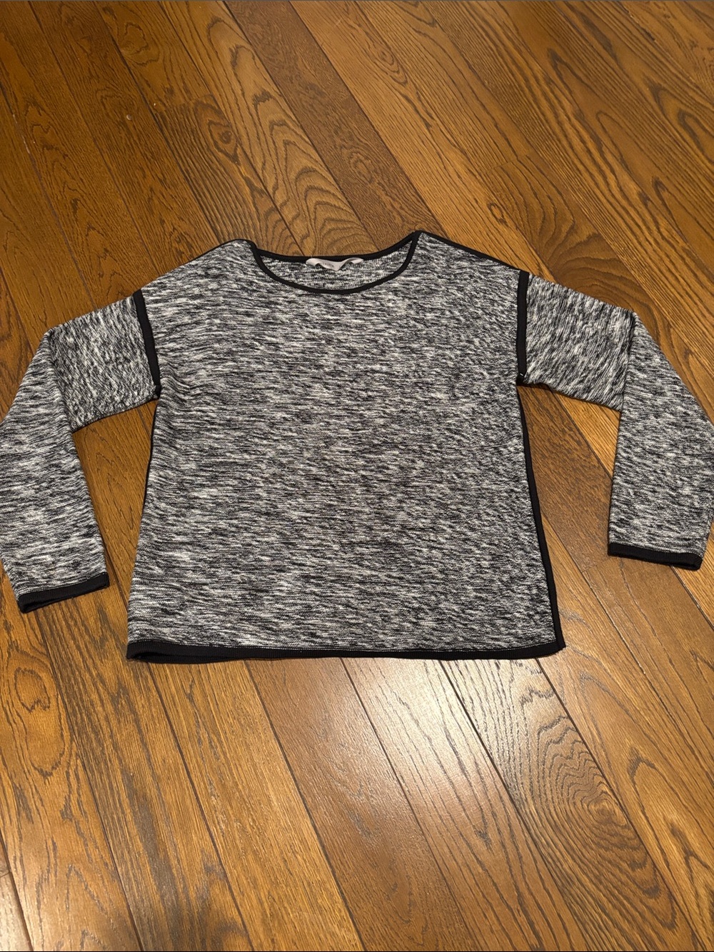 Athleta Retreat Marled Sweater, Black/White, Women's Large